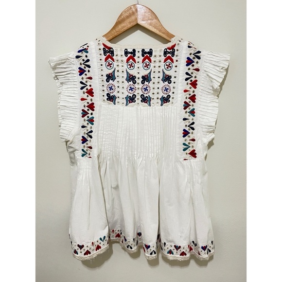 NWT Sea New York Embroidered Women's Flutter Sleeve Top, XS - Picture 10 of 15